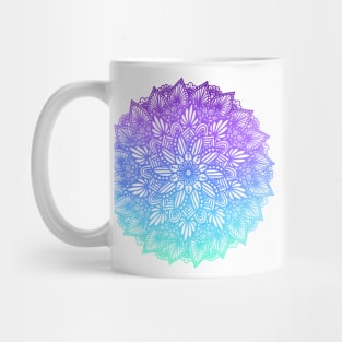 Purple-Blue Digital Mandala Mug